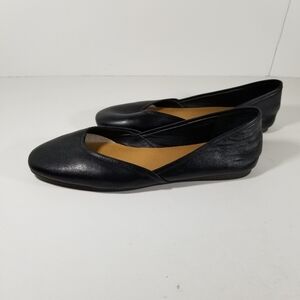 Lucky Brand Adoura Shoes Women's Size 9M Black Leather Ballet Flats Slip On